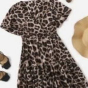 Cheetah print wrap dress